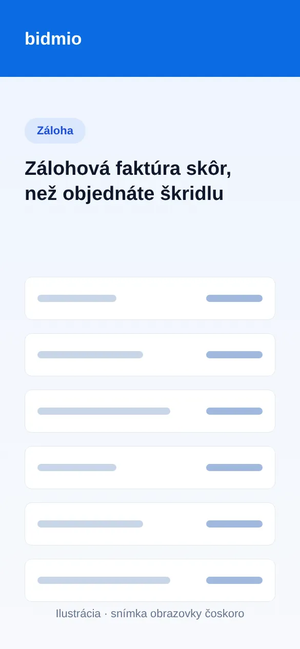 Návrh zálohovej faktúry zo zákazky s QR kódom Pay by Square